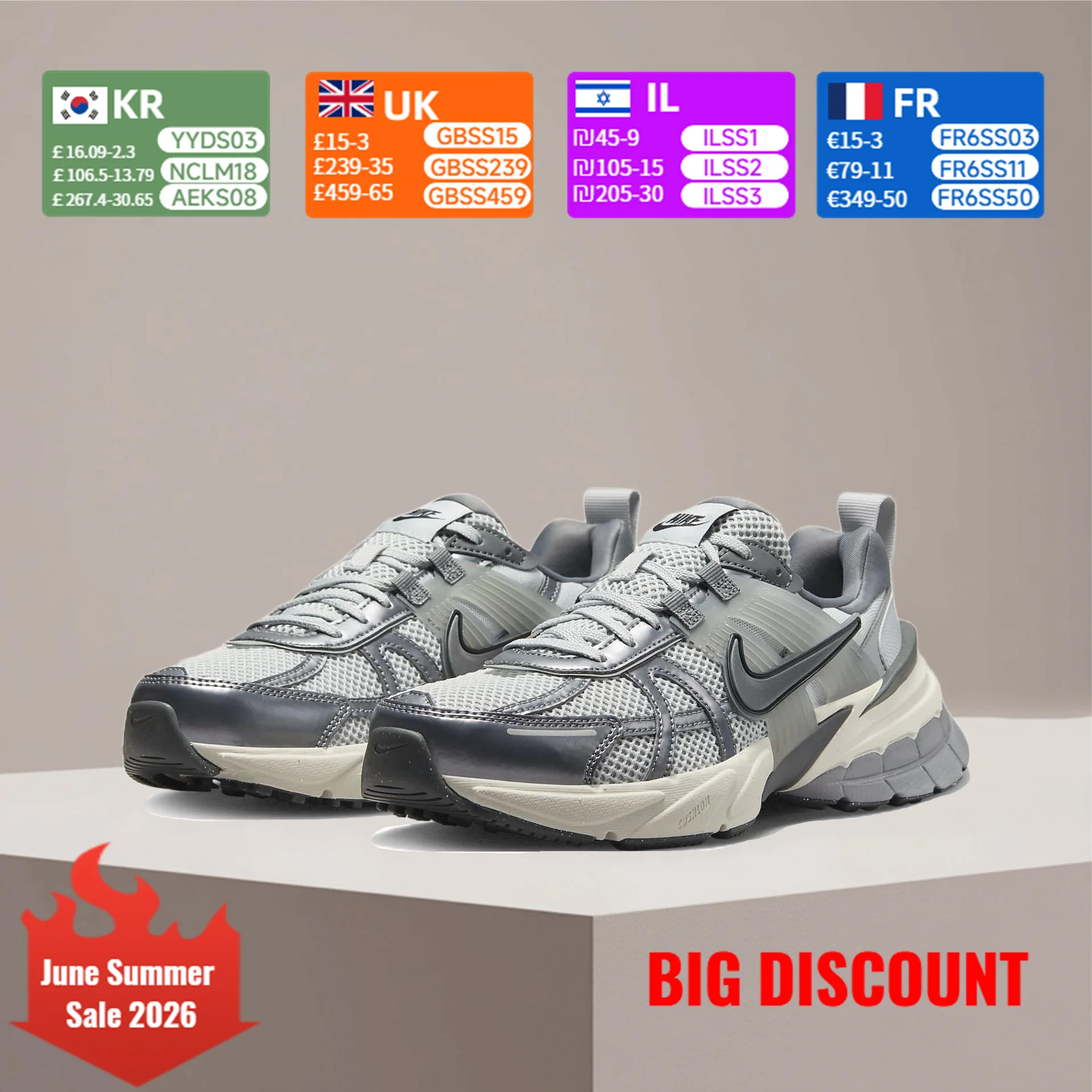 Nike V2K Run Retro-Laufschuhe. Bequeme Dämpfung und langlebige Konstruktion. Unisex-Alltags-Casual-Stil. FD0736-003 Image