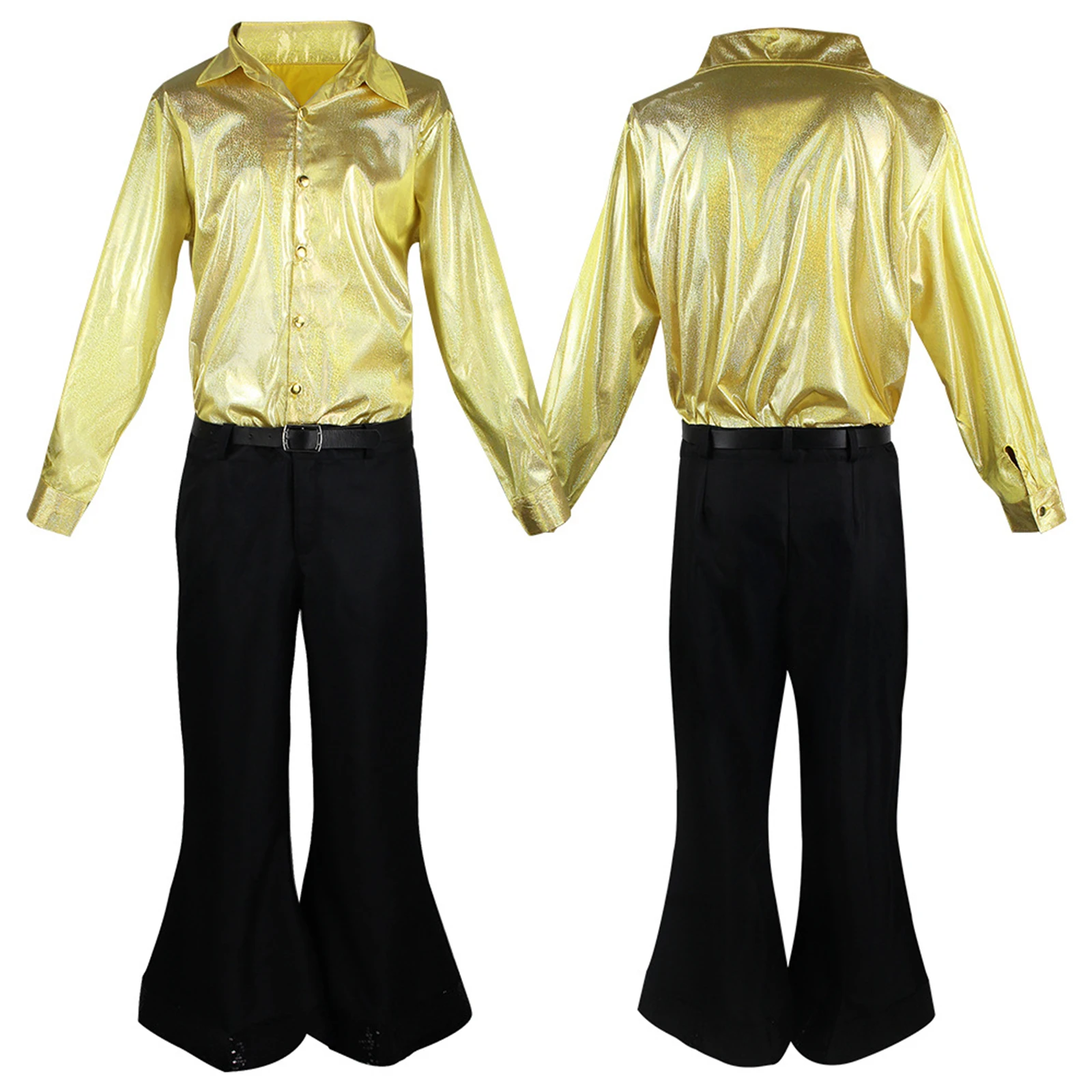 Hippie-Kostüme für Erwachsene und Kinder, Karneval, Halloween, Vintage 70er 80er Jahre Rock Disco, Herren-Cosplay, Hippie-Outfits, Party-Fantasie-Verkleidung