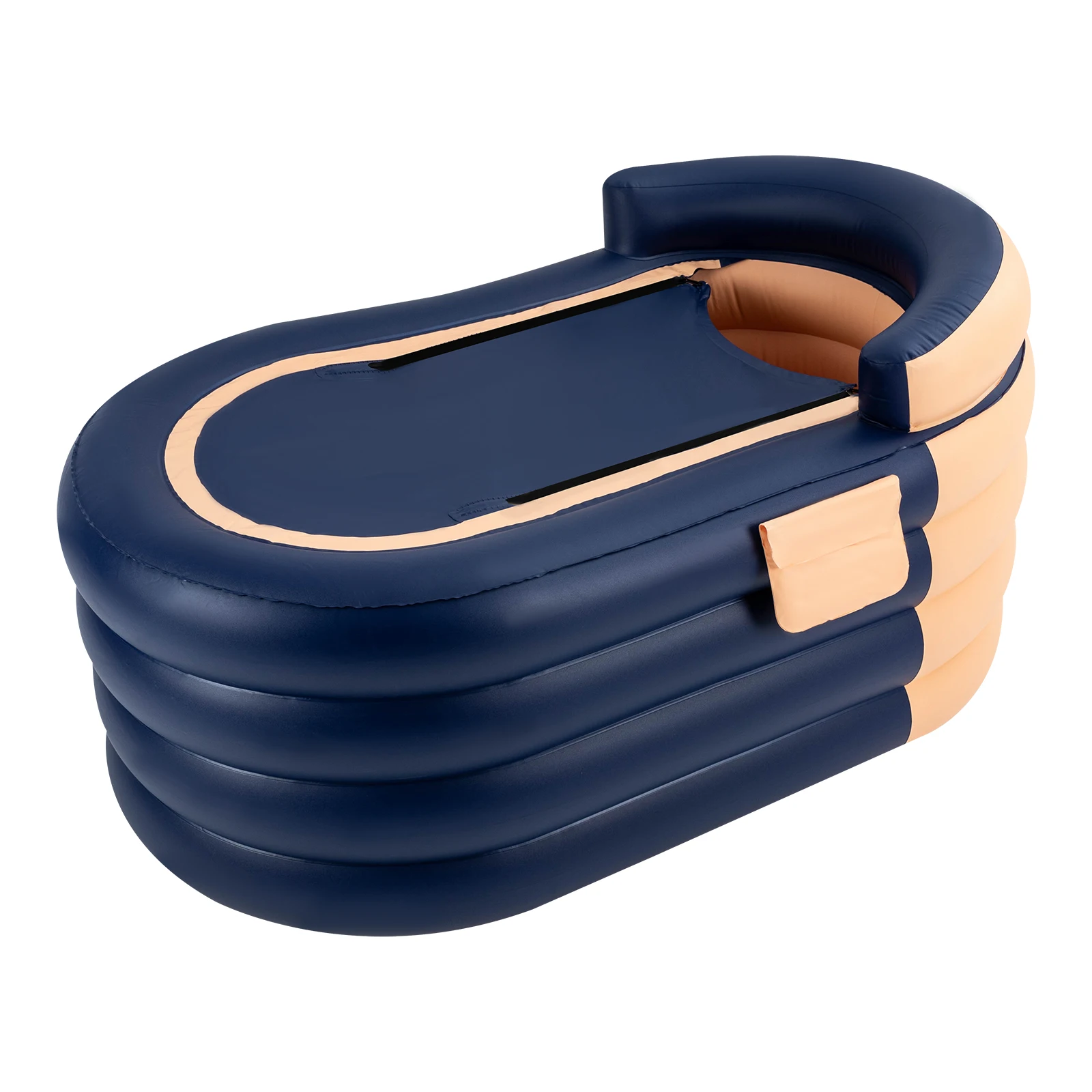 Aufblasbare Badewanne mit Duschabdeckung für Heißwasserbad & Eisbad Erwachsenen-Badewanne Faltbare Badewanne