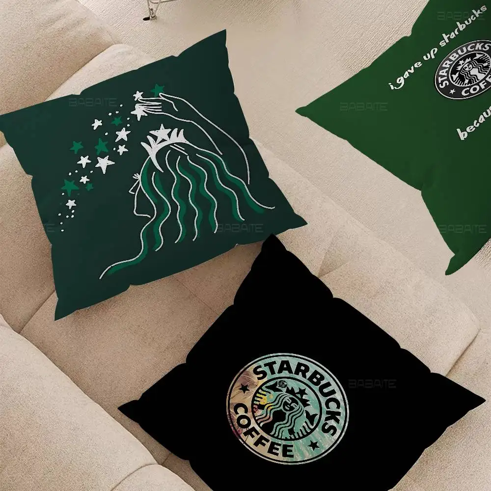Cooler S-Starbucks LOGO Kissenbezug, Kissenhülle, Polsterung, Sofa, Dekokissen, Heimdekoration, Kissenbezug Image