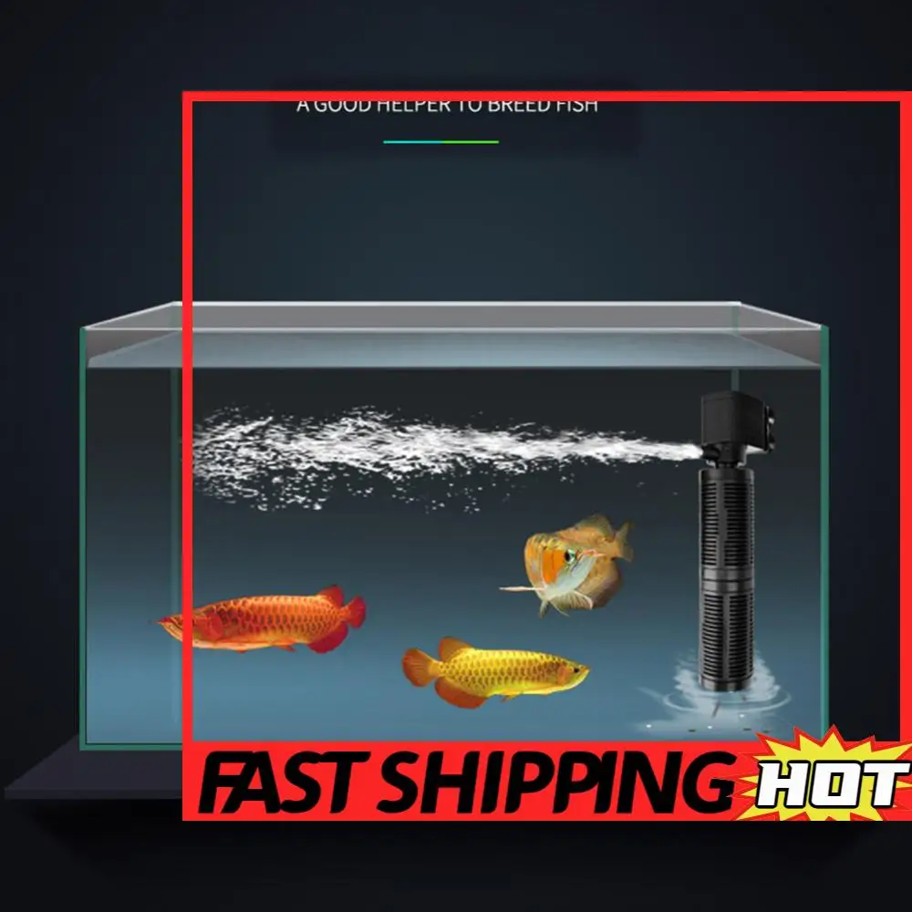 3-in-1-Innenfilter für Aquarien, geräuschloser Aquarium-Wasserreiniger, wasserdichte Aquarium-Luftpumpe, Aquarium-Pumpe, Aquarium-Zubehör