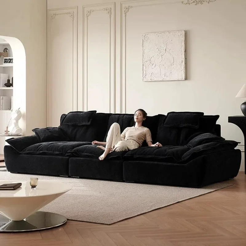 Sailing Sofa mit extra breiter Sitztiefe, 2025 neuer Stoff, verstellbare Rückenlehne, Black Cloud Chenille-Sofa Image