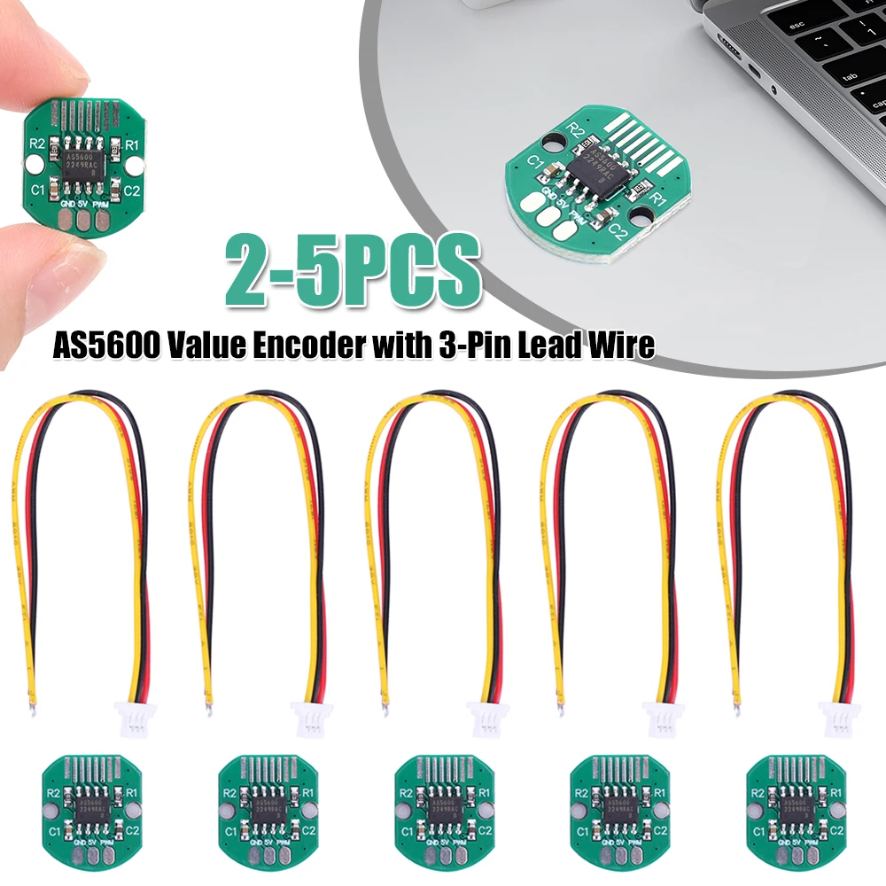 AS5600 Magnetischer Positionssensor Encoder Hochpräziser 12-Bit Absolutwert-Encoder mit 3-Pin-Kabel für Bürstenlose Gimbal-Motoren Image