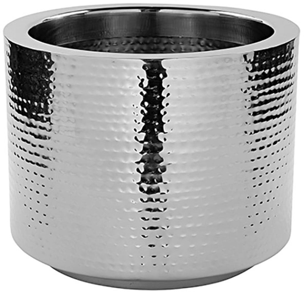 Übertopf FINK "NOSSA", silberfarben, B:29cm H:24cm T:29cm, Edelstahl, Pflanzgefäße Image