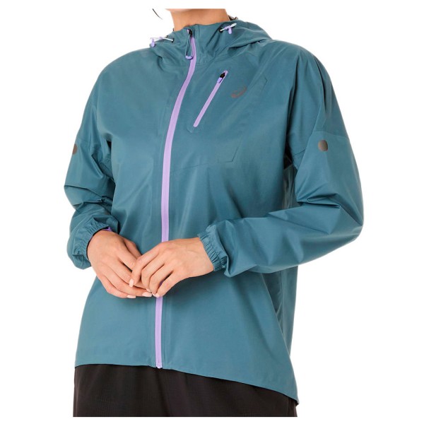 Asics - Women's Fujitrail Elite Waterproof Jacket - Laufjacke Gr M türkis