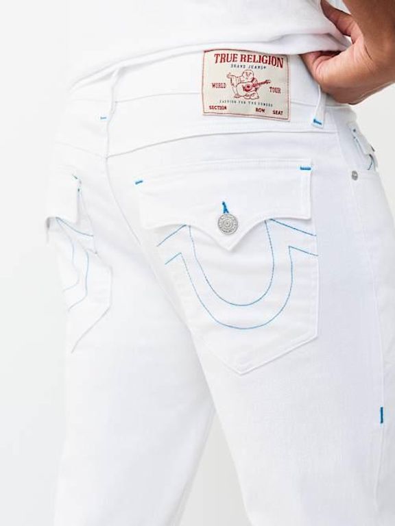 Ricky Flap Straight Jean - White - True Religion Jeans