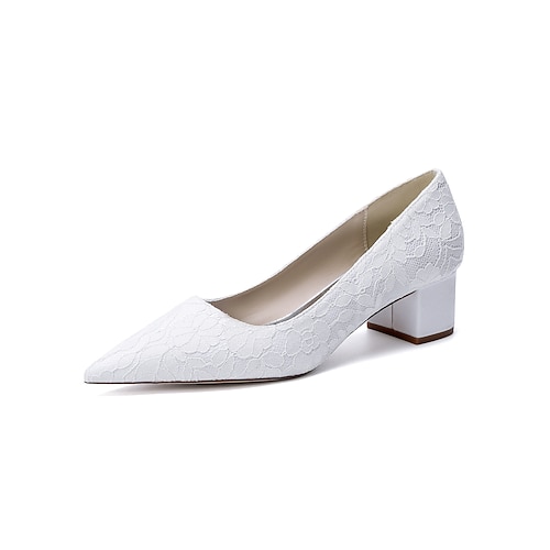 Elegante Brautschuhe mit Blockabsatz in Elfenbein für Hochzeiten in der Stadt Image