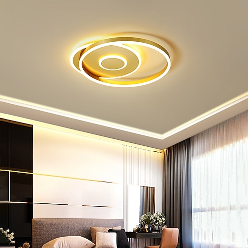 45 / 55cm LED Deckenleuchte runde quadratische Kreis moderne nordische Gold Luxus Schlafzimmer Licht LED einfache Deckenleuchte 2020 neue Mode Kunst Master Schlafzimmer Arbeitslampe Image