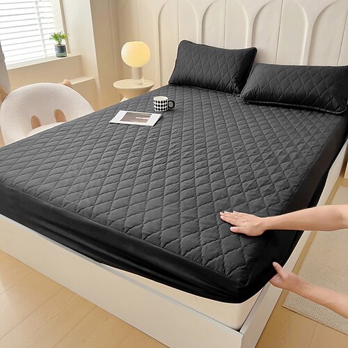 wasserdichter, gesteppter Matratzenschoner mit Urinschutz, rutschfest, vollständige Abdeckung, Sealy Matratzenschoner-Bettbezug Image