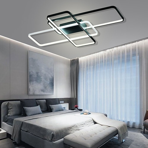 104cm LED 3-Licht lineare Einbauleuchte Aluminium geometrisches Modelliermuster 70w lackierte Oberflächen dimmbar mit Fernbedienung warmweiß kaltweiß modern schlicht Image