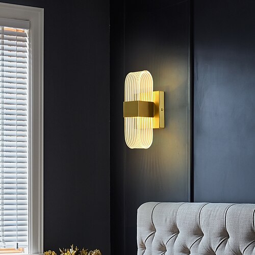 led wandleuchten kupfer acryl 6w wandleuchten modern zeitgenössischen stil wohnzimmer schlafzimmer esszimmer metall wandleuchte Image