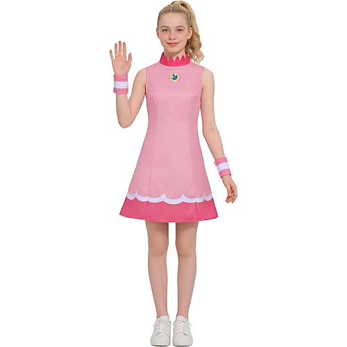 Prinzessin Kleid Themenparty-Kostüm Videospiel Cosplay for Unisex Erwachsene Kinder Halloween Karneval Party Sport im Freien Maskerade Image