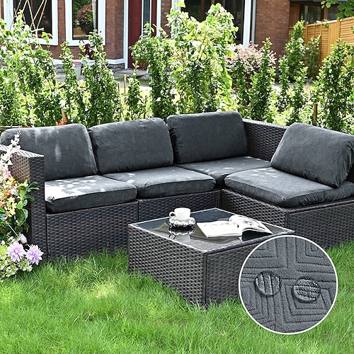 wasserdichte Outdoor-Kissenbezüge, TPU-beschichtete Sofakissenüberzüge, Schutzhüllen für Gartenmöbel und Terrassensessel Image