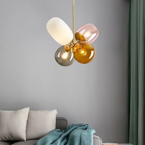 LED Pendelleuchte Golden Globe Pendelleuchte 4-flammig Glasballon Pendelleuchte Kücheninsel Kinderzimmer 2200-6000k Image