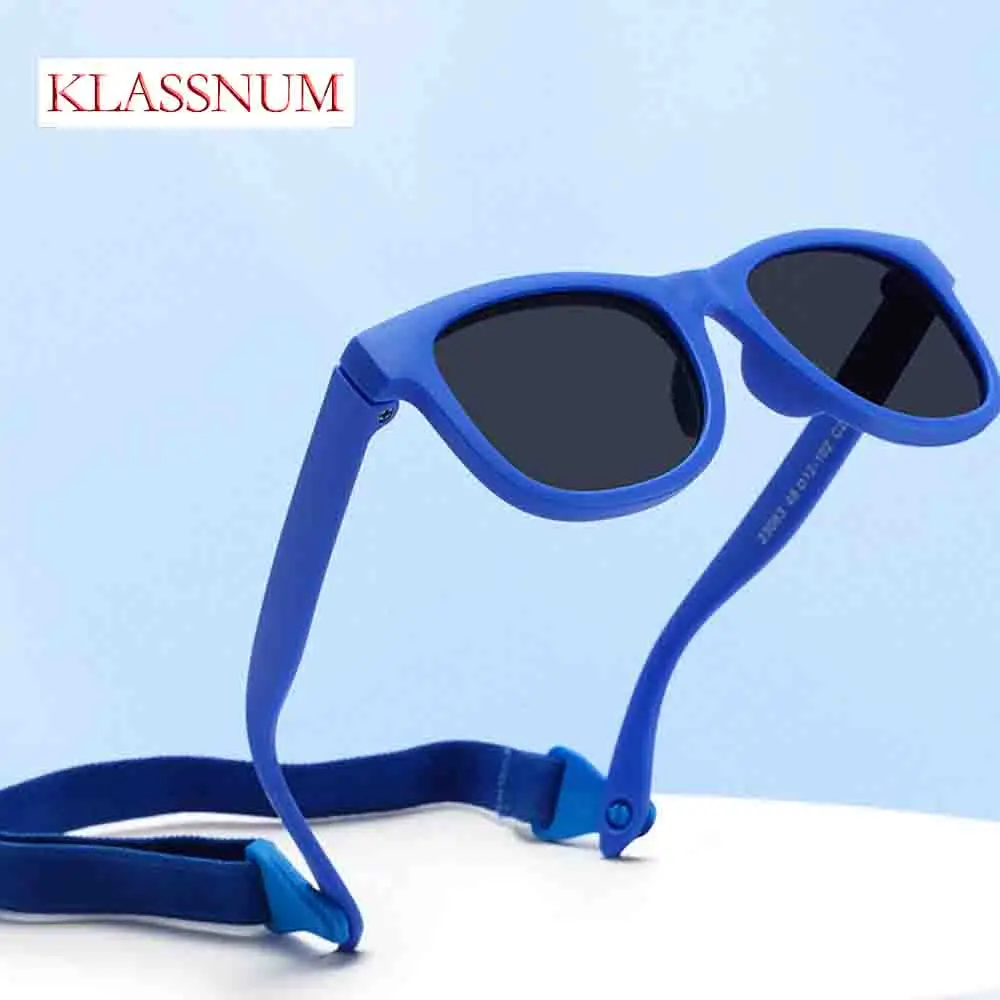 KLASSNUM Occhiali da sole polarizzati per bambini Occhiali da sole quadrati per ragazzi e ragazze di marca vintage Occhiali per bambini Occhiali UV400 per bambini