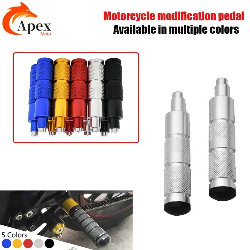 Motorrad ATV Bike CNC Roller Dirt Bike Aluminium M8 Fußstützen Fußrasten Pedale Für Honda Yamaha Off-road motorrad Image