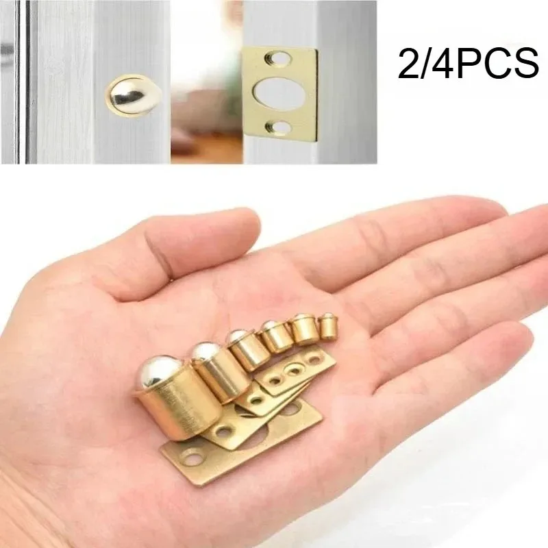2/4PCS kugel halter frühling mit kugel tür frühling lock verriegelung 5x8,5/7x10mm schrank Schublade Schrank Tür Frühling Messing Ball Möbel Image