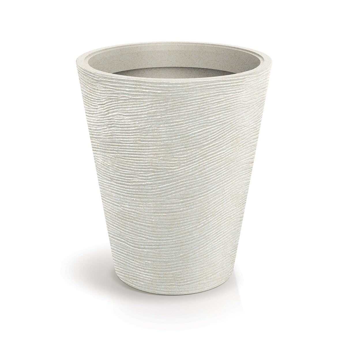 WellHome - Blumentopf aus Rotationsgeformtes Polyethylen 120L Ø60x70cm in farbe Sandweiß - Tubra Round Image