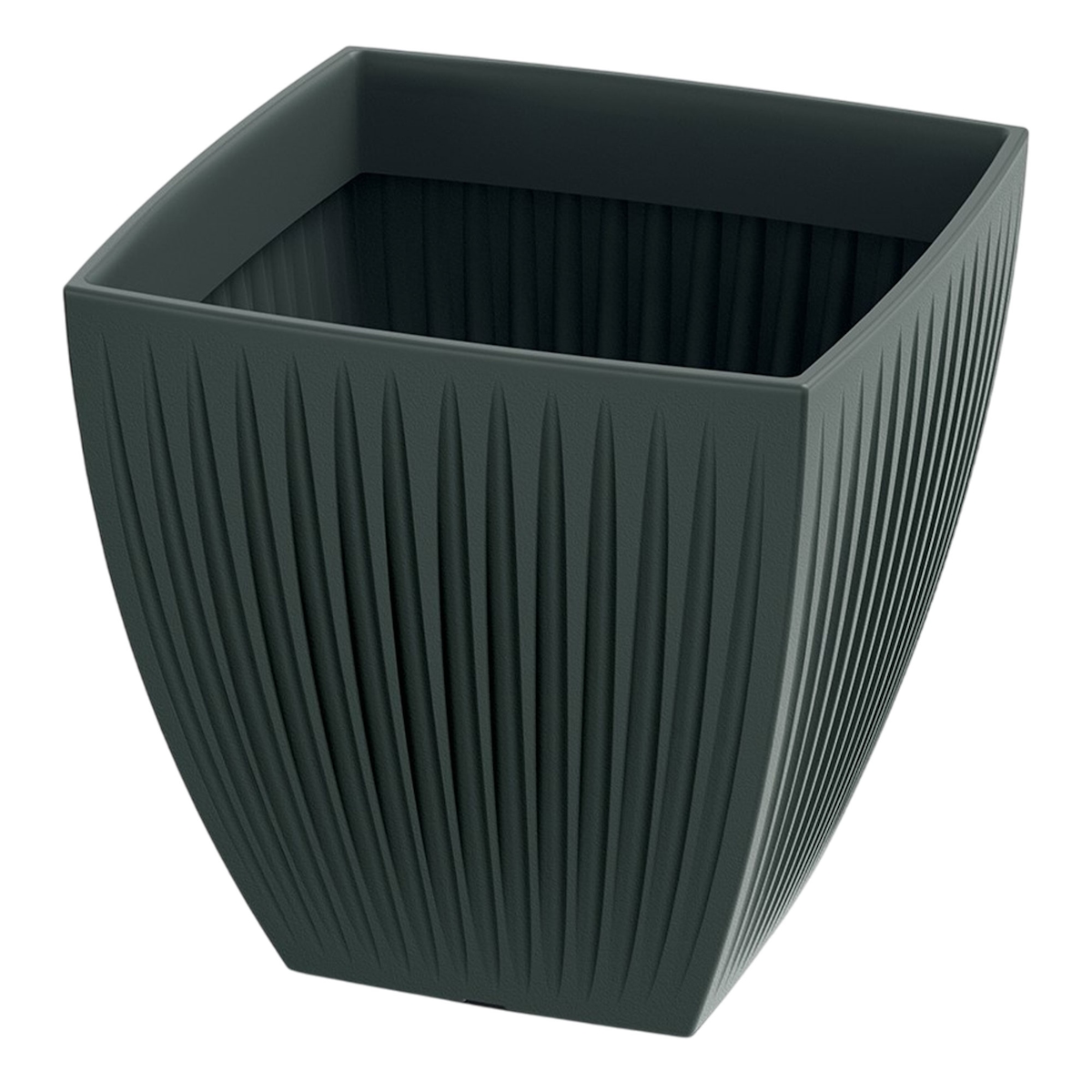 WellHome - Blumentopf aus rotationsgeformtem Kunststoff 130L Ø60x58cm in farbe Anthrazit - Latia Square MIDL Image