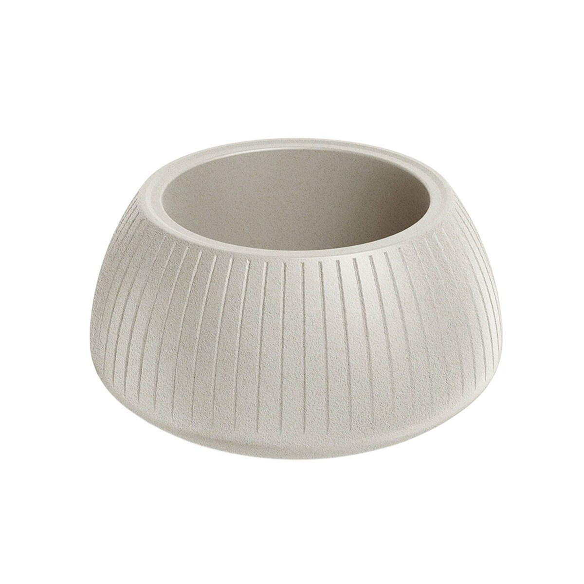 WellHome - Blumentopf aus Rotationsgeformtes Polyethylen 6L Ø40x20cm in farbe Sandweiß - Coro Bowl Image