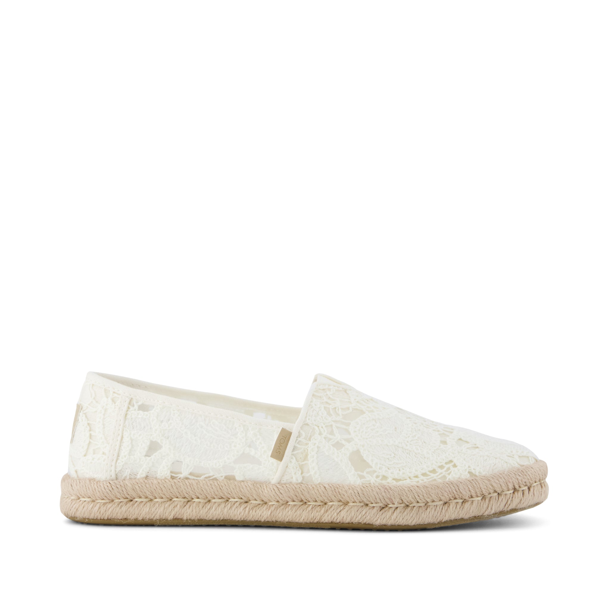 Women's Alpargata Rope 2.0 Espadrille Egret Floral Crochet | White | Size 5.5 | TOMS Official Site - Shoes, Accessories, & Apparel