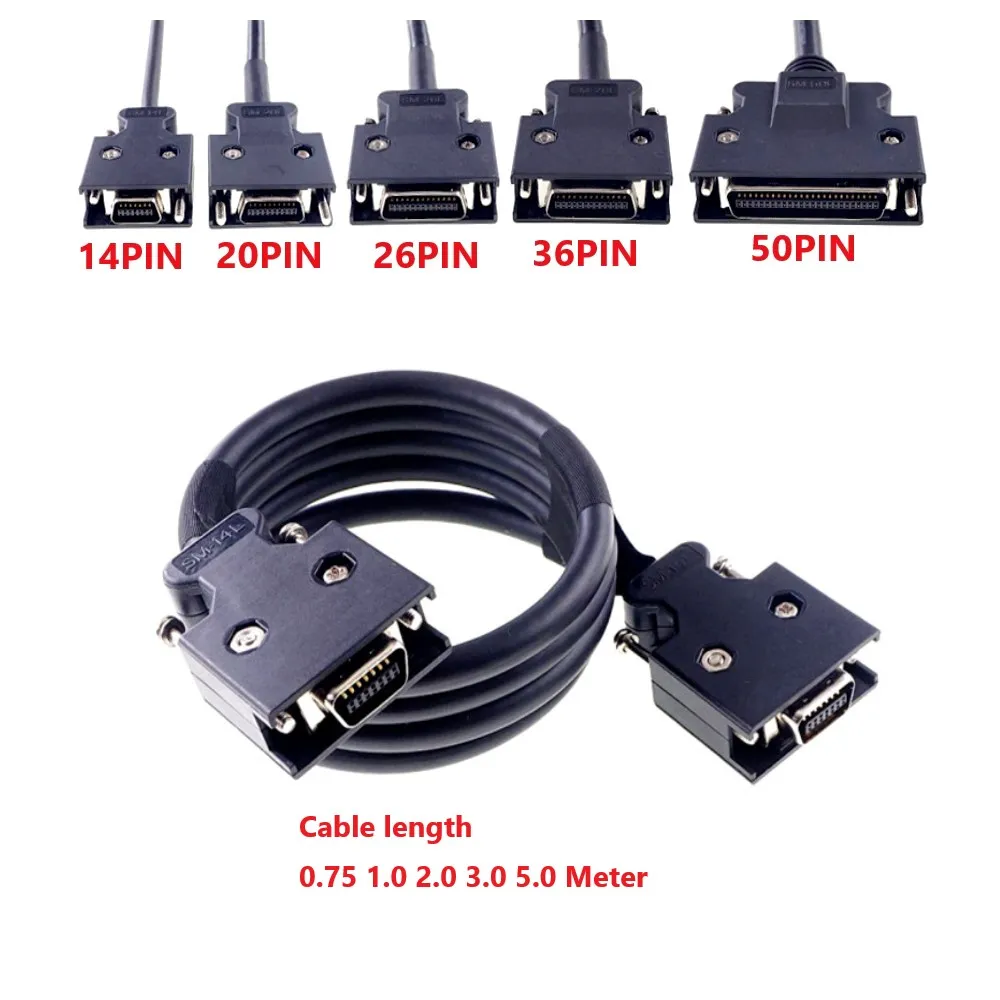 Cavo connettore SCSI 1 Pc MDR 14 20 26 36 50 posizioni cavo adattatore spina maschio-maschio prolunga 1 metro gruppo saldato