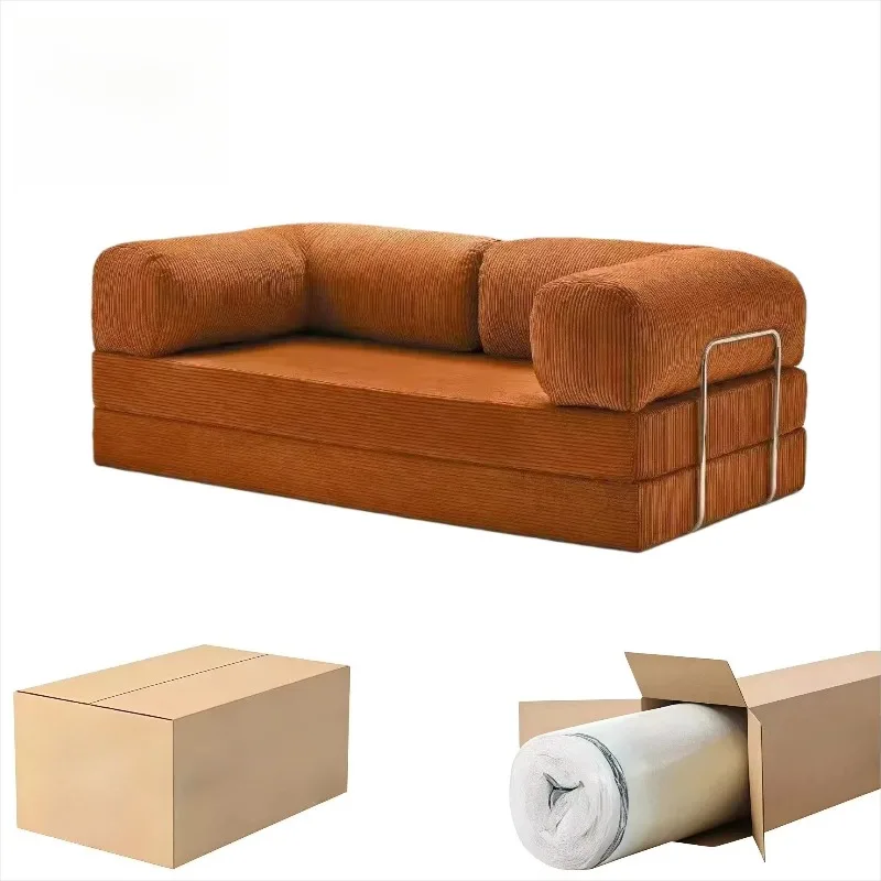 Klappbares Stoffsofa mit Verstecktem Design Modernes Kompaktes Kompressionssofa
