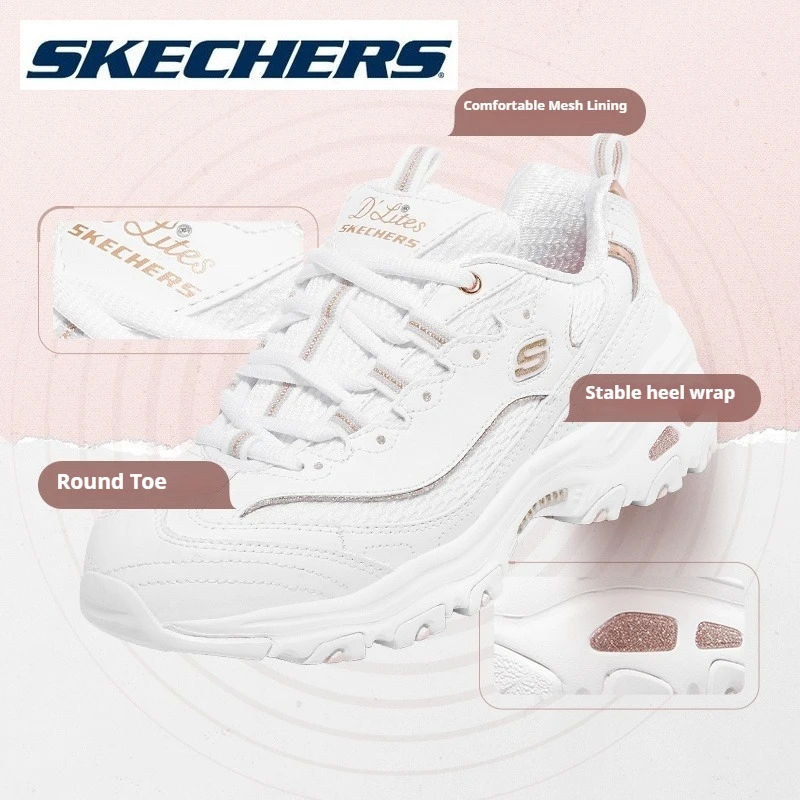 Skechers Schuhe für Damen D'LITES Classic Dad Shoes Lässige, bequeme, atmungsaktive, klobige Damen-Sneaker Skechers für Damen