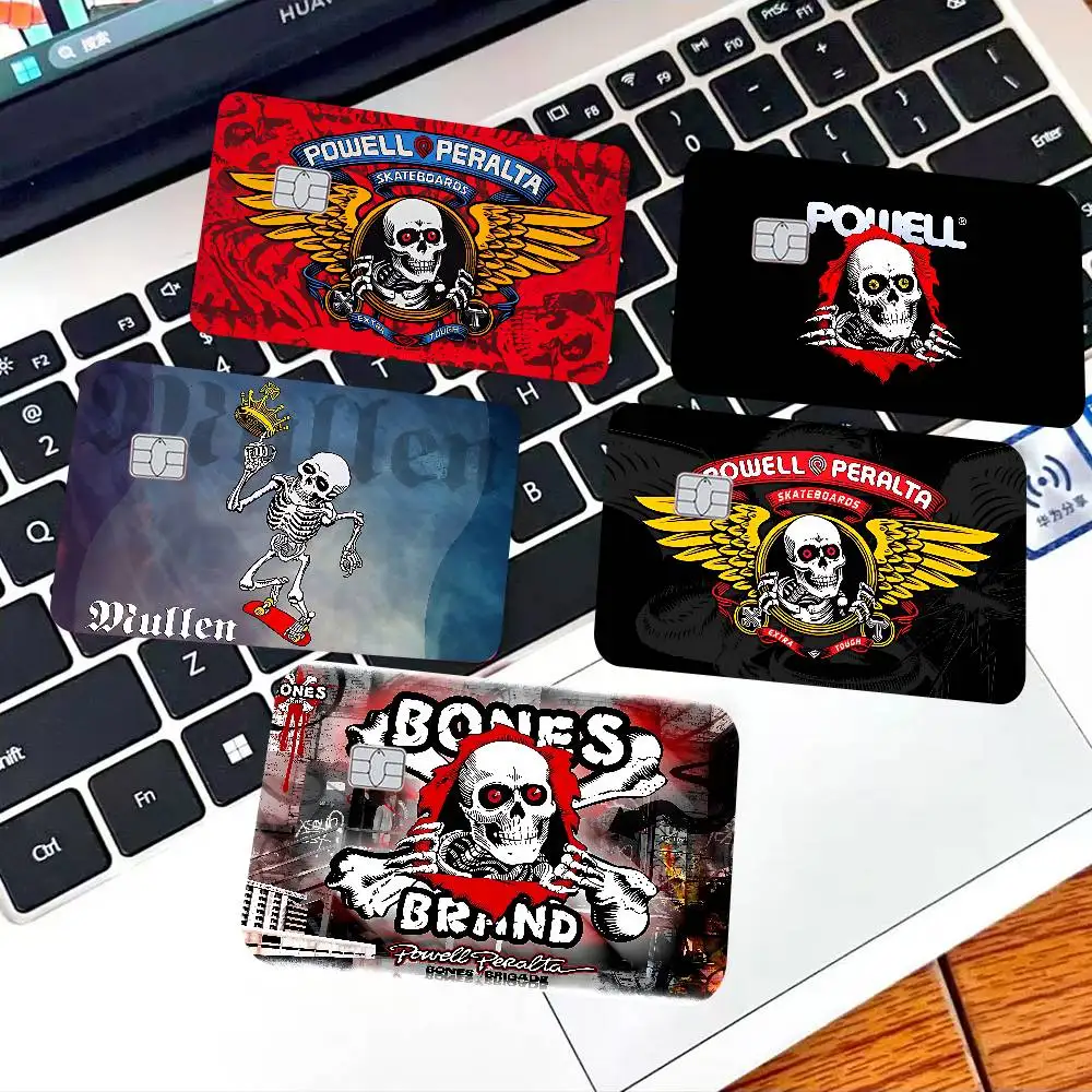 P-Powells P-Peraltas Skateboard Anime Young Kreditkarten- und Debitkarten-Aufkleberfolie, Vorderseitiges Klebeband für kleine und große Chips, ohne Chip
