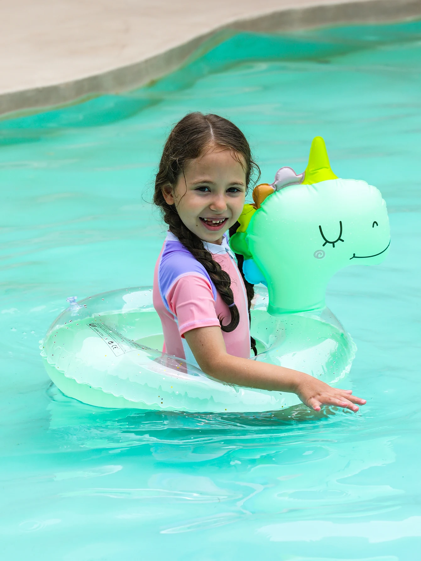 1pc Dinosaurier Kinder aufblasbare Schwimm ring Sitz, Sommer Schwimmbad Wasser schwimmende Ring Strand Spielzeug Schwimmbad Party es Image