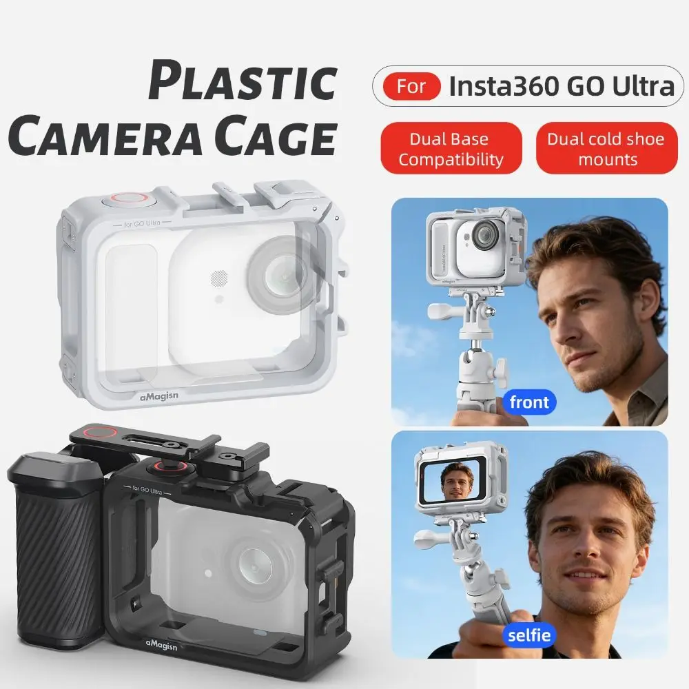 Schnellverschluss-Schutzrahmen aus Kunststoff, multifunktionaler Rabite-Käfig, Kaltschuh-Erweiterung für Insta360 Go Ultra Image
