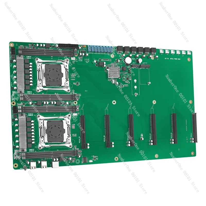 X99 Dual-Socket PLUS Motherboard LGA2011-3 Prozessor DDR4 Speicher 6 PCIe Grafikkartensteckplätze mit Großem Abstand Image