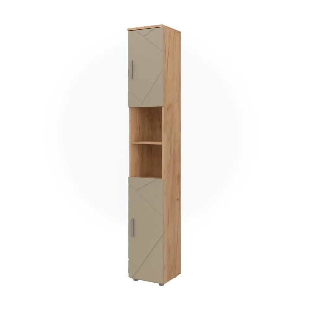 Irma Badezimmerschrank Goldkraft Eiche 30 x 192 cm, individuell gestaltet