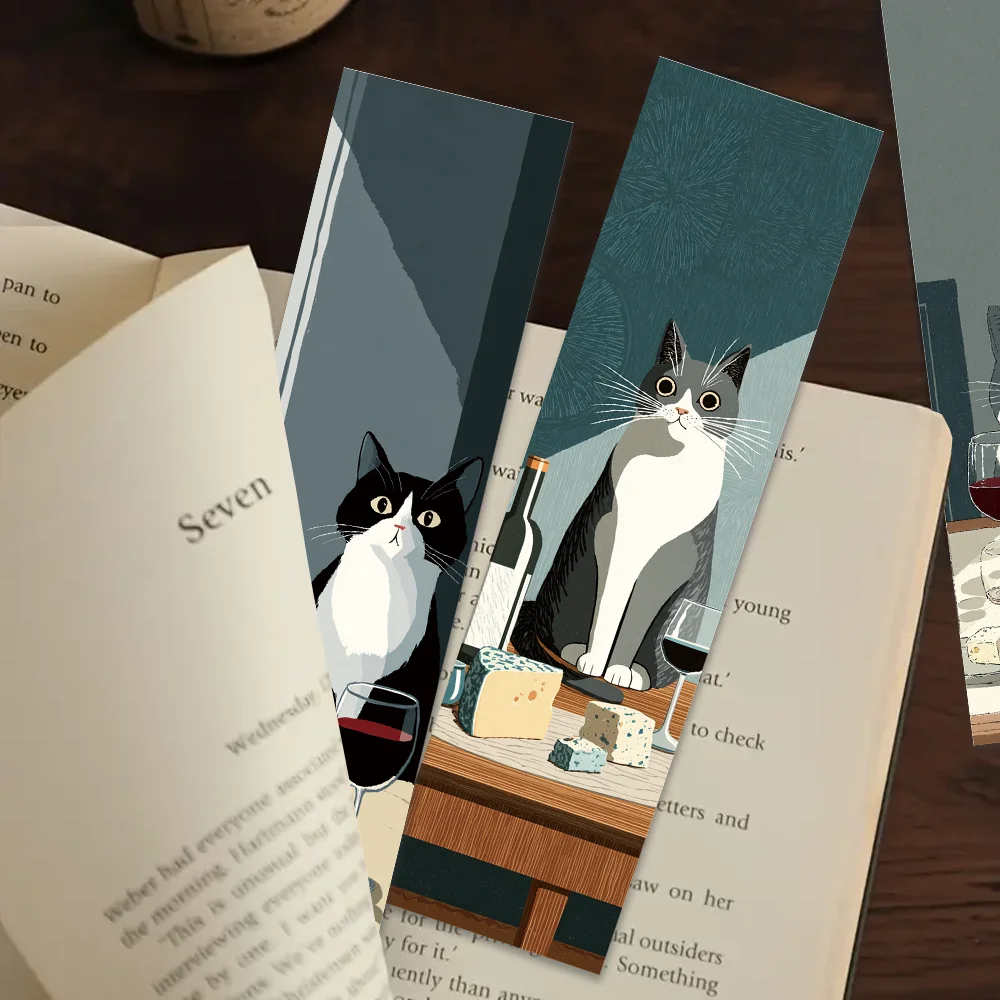 32 Stück, Katzen-Sammel-Lesezeichen, Schulanfangsaison, Weihnachten, Halloween, geeignet für Lehrer, Leser und Geburtstagsgeschenke Image