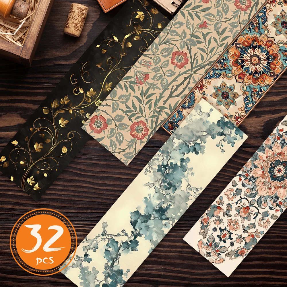 32 Stück, klassische Vintage-Blumen-Lesezeichen für Lehrer, Leser und Liebhaber, Lesezeichen, Geschenke, Party, Geburtstag Image