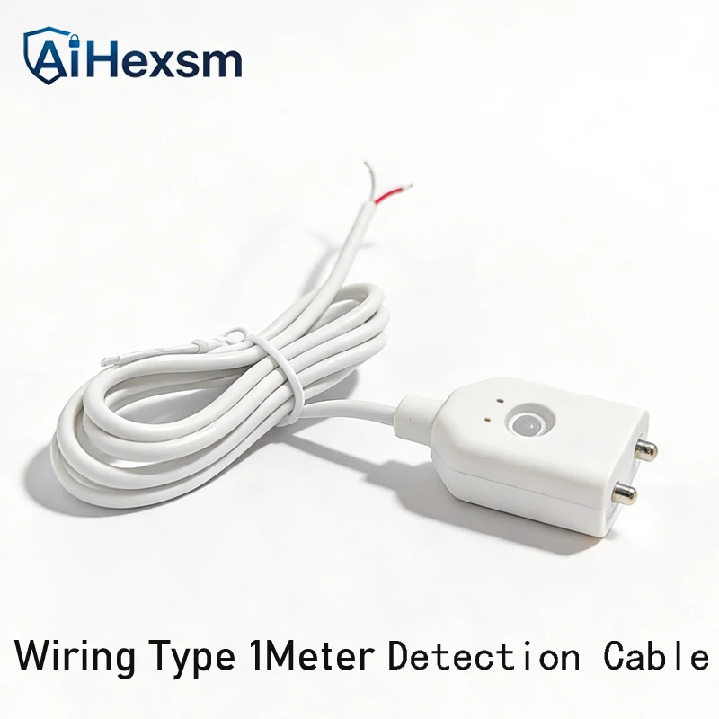 1/5/10 Stück Kabelgebundener Leckage-Alarm-Detektor 9V-24V Wassersensor Kabelgebunden mit Zwei Metallstangen für Küche Bad WLAN-System Image