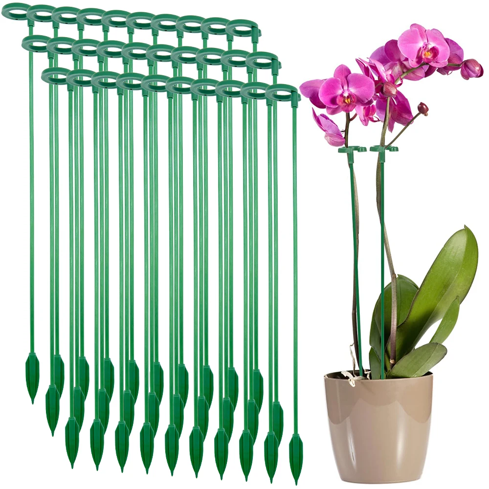 5/10PCS Anlage Unterstützt Stehen Schmetterlinge Orchidee Blume Topf Befestigungs Stangen Wiederverwendbare Gemüse Schutz Befestigungs Werkzeug Gartenarbeit Su Image