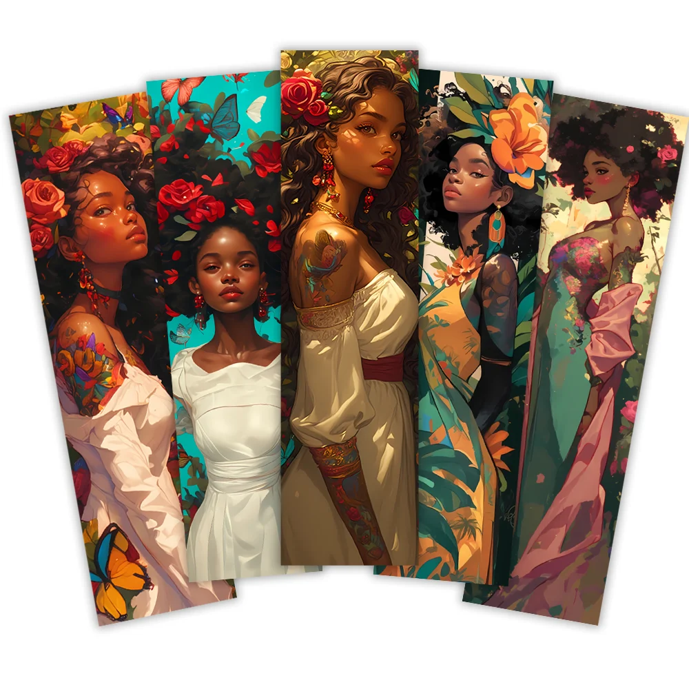 32 Stück, schwarze Damen-Blumen-Lesezeichen, Schulanfangsaison, Weihnachten, Halloween, geeignet für Lehrer, Leser, Geburtstagsgeschenke. Image