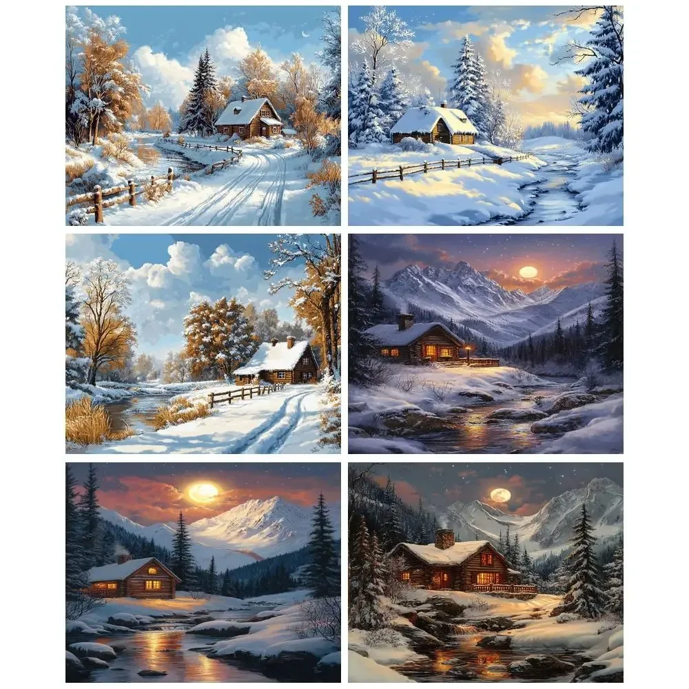 Ölfarben-Malsets für Erwachsene, DIY-Kits, handgemalt auf Leinwand, DIY-Ölbild, Malen nach Zahlen Image