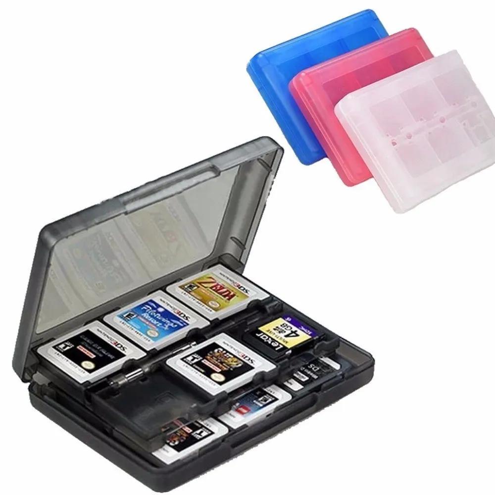 28-in-1-Spielkartenhülle, kompatibel mit Nintendo NEW 3DS / 3DS / DSi / DSi XL / DSi LL / DS / DS Lite-Cartridge-Aufbewahrungsbox-Halterung