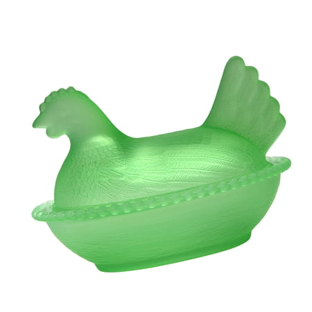 Crystal Glasses Chicken Shape Candy Jar Candy Bowl with Lid Dessert Plate Candys Dish Covered Decorative Snacks Bowl