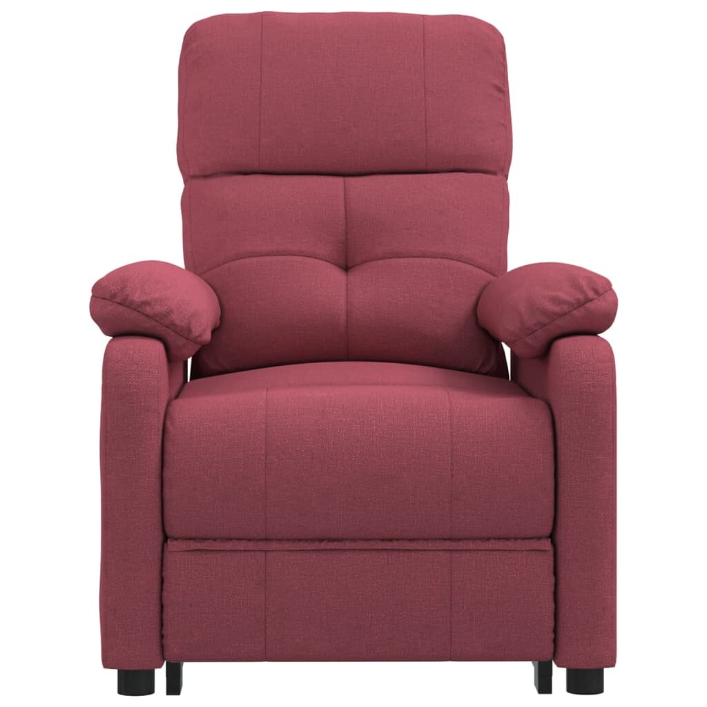 vidaXL Massagesessel Elektrisch Weinrot Stoff Image