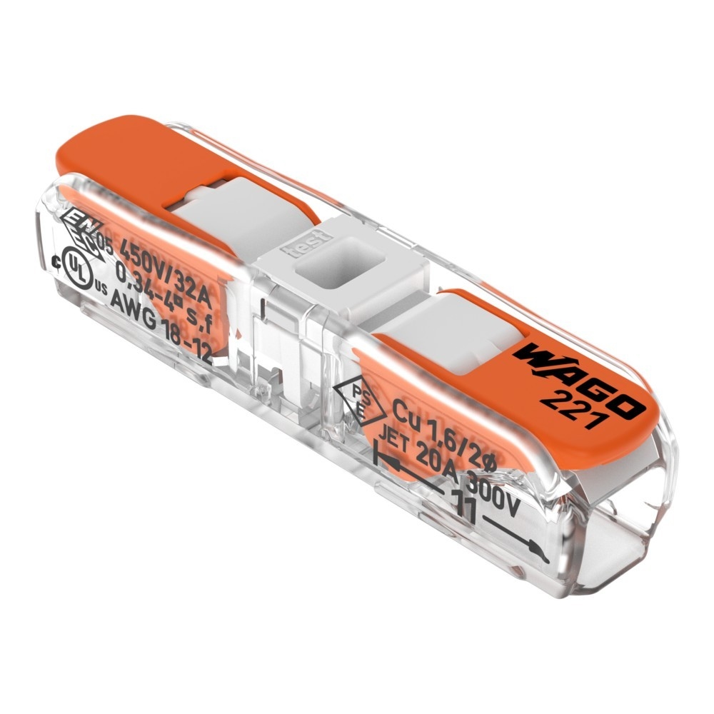 60 Stk. WAGO GmbH & Co. KG Durchgangsverbinder 221-2401 Image