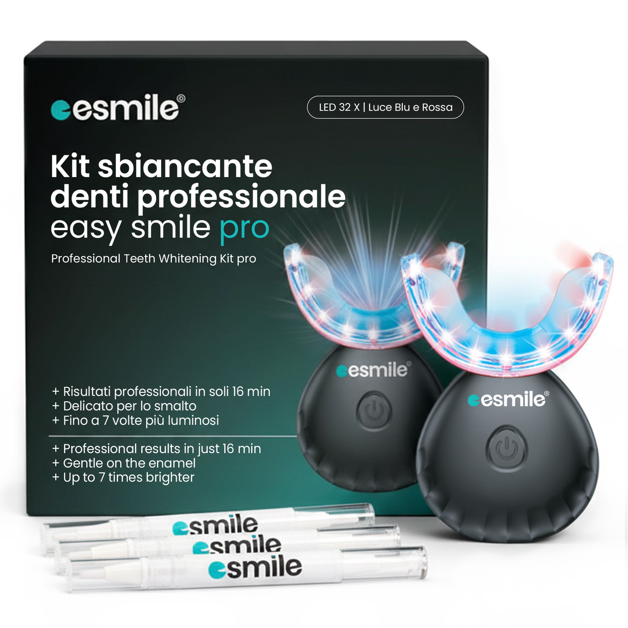 esmile - Kit Sbiancante Denti Professionale 32 Led 1 St