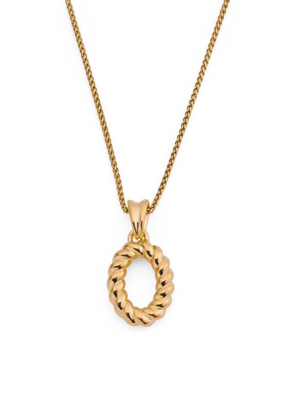 14Kt Twisted Oval Charm For - Metallic - Tj Maxx Necklaces