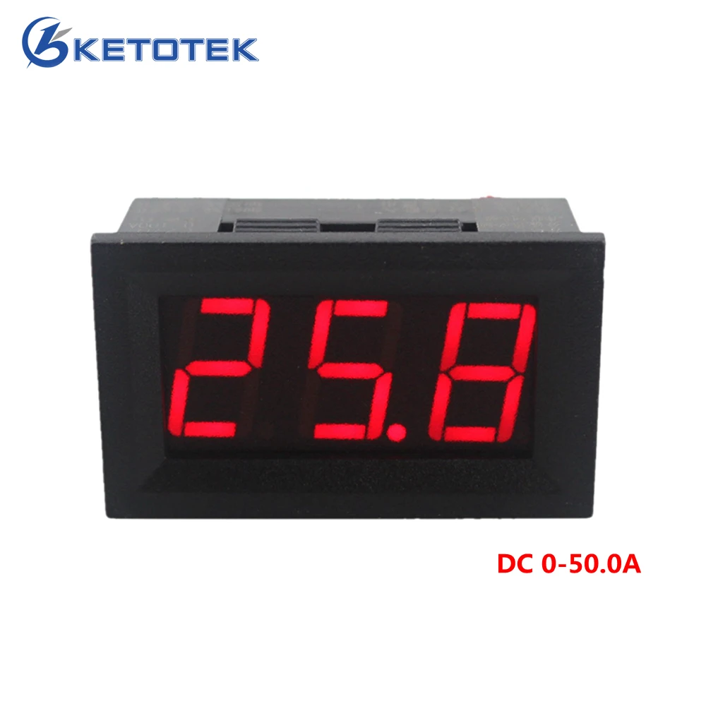 Rote led-anzeige DC Amperemeter Aktuelle Panel Meter Ampere Meter Digitale Amperemeter DC 0-50,0 A Image
