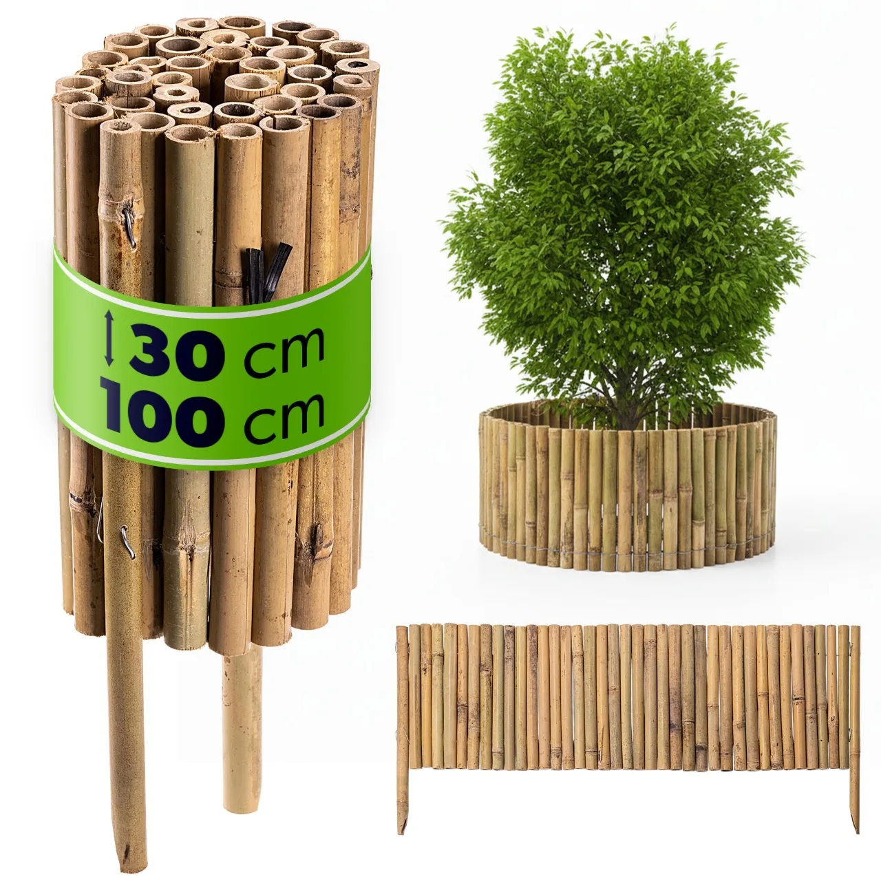 KADAX Bamboo FLOW Garden RPM 100 cm X 30 cm Natur 1 Stk Image