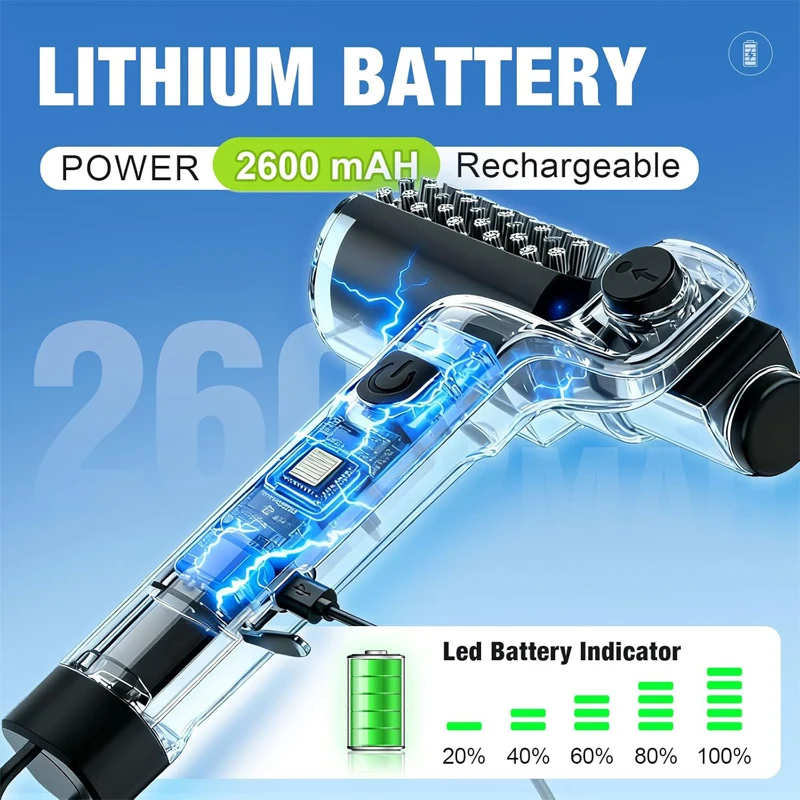 Elektrische Grillbürste, Grillreinigungsbürste, elektrische Bürste für Grillzubehör, Grillbürste, Grillzubehör, Spieße Image