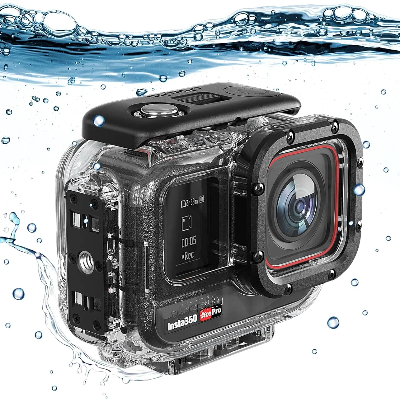 Wasserdichtes Gehäuse für Insta360 Ace Pro 2/Ace Pro Tauchgehäuseschutz, leichtes Design für 60 m Unterwasserschutz Image