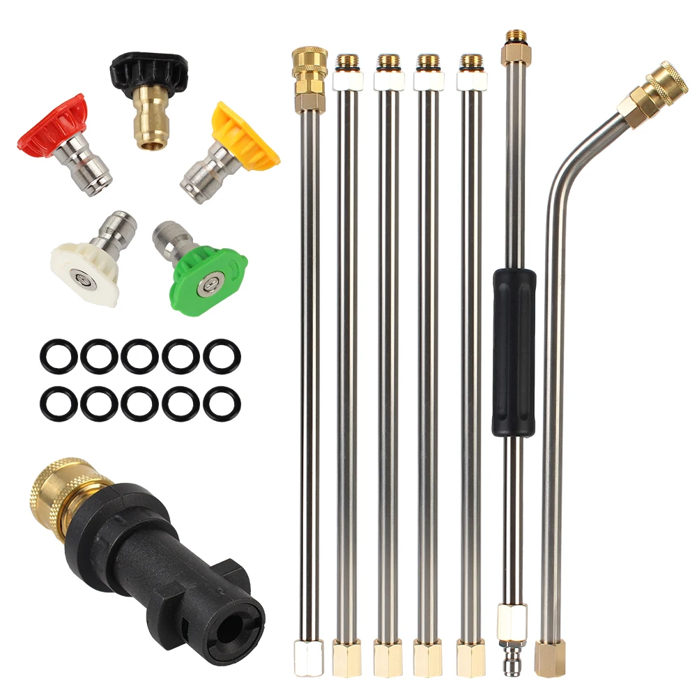 Verlängerungsrohr-Düse Dachreiniger für Kärcher K-Serie Autowäscher Metallstrahl mit 5 Schnellwechsel-Düsen Auto-Reinigungswerkzeug Leistungsstark Image